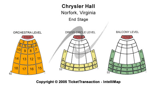 Chrysler Hall Norfolk Va Seating Chart