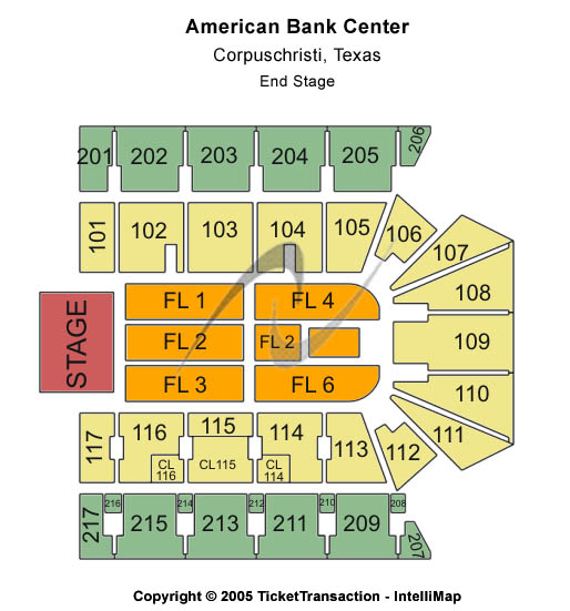 American Bank Center Corpus Christi Seating Chart