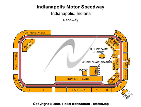 Indy Motor Speedway Seating Chart