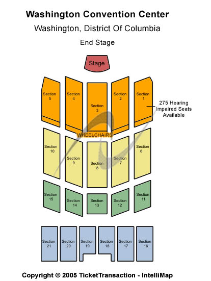 Seatmap for washington state convention center