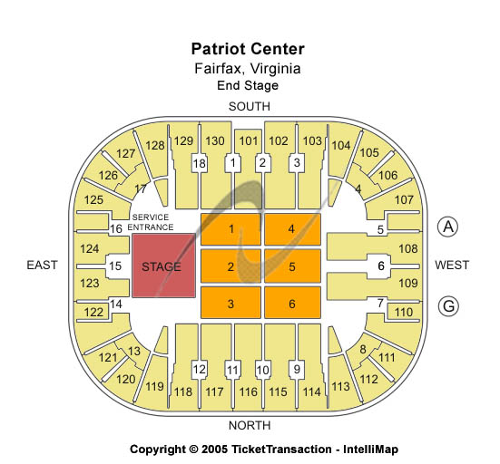 Patriot Center Fairfax Va Seating Chart