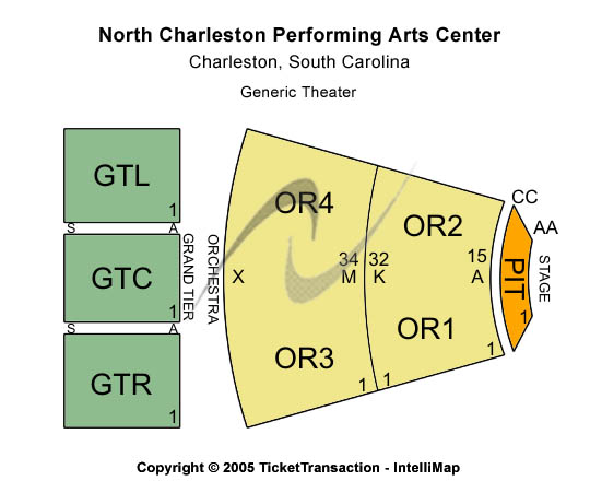 North Charleston Performing Arts Center North Charleston Sc Seating Chart