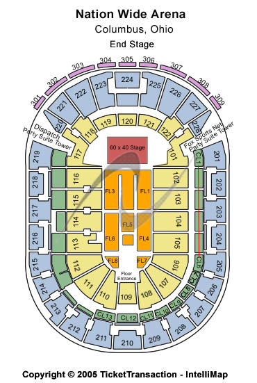 Nationwide Seating Chart