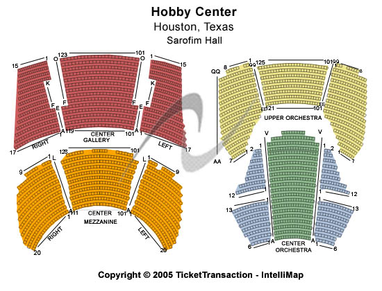 Hobby Center Seating Chart