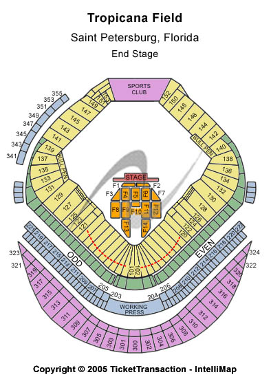 Tampa Bay Rays Seating Chart With Rows