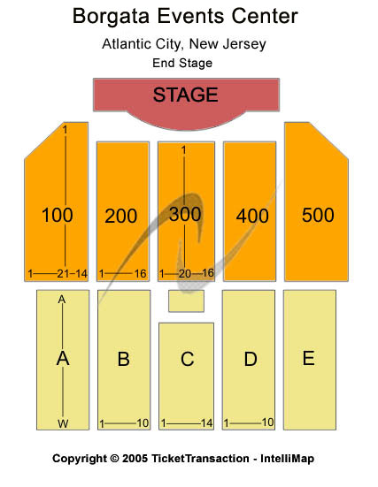 Seating Chart For Borgata Event Center