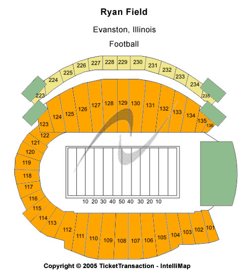 Northwestern Wildcats vs. Ohio State Buckeyes Tickets 2013-10-05 Evanston, IL, Ryan Field