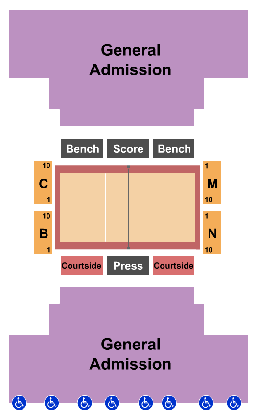 Seatmap for first national bank arena