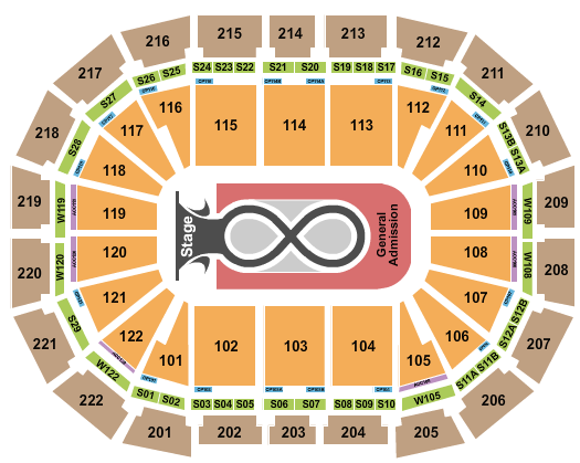 AO Arena seating-chart