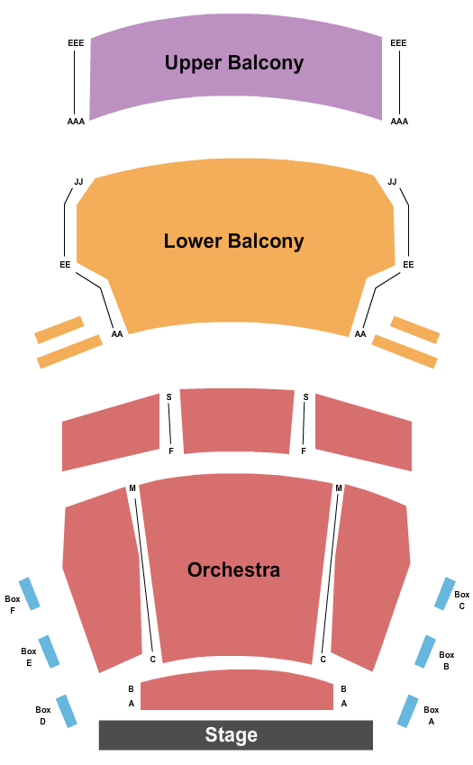 Seatmap for academy center of the arts