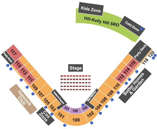 White Tie Rock Ensemble Admiral Fetterman Field At Blue Wahoos Stadium seating chart