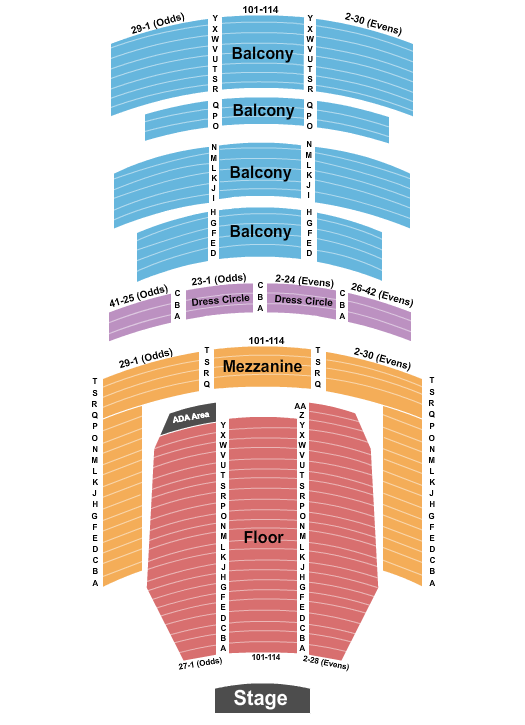 Alabama Theatre - Birmingham seating-chart