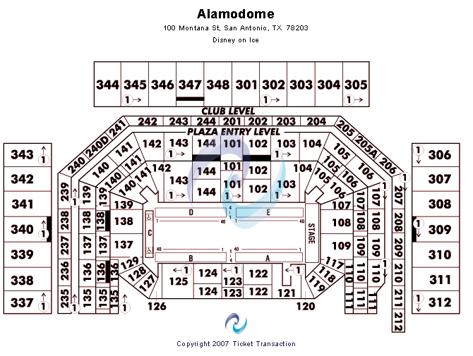 View the Alamodome seating map