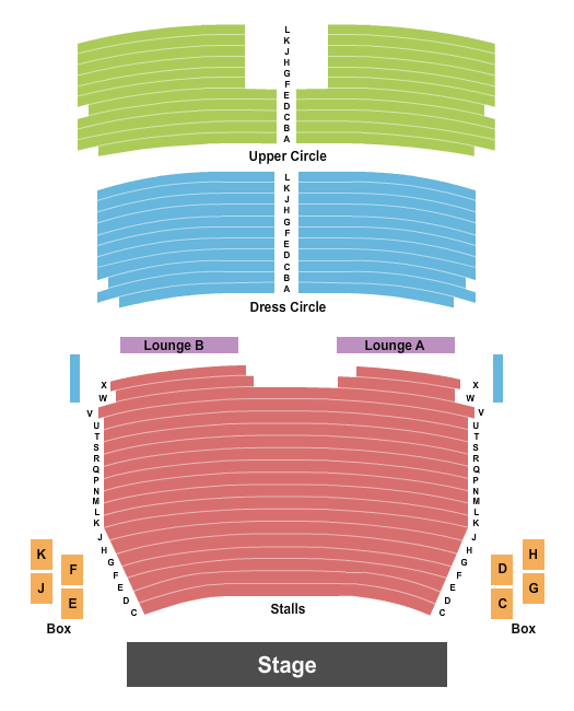 Seating Chart for Hamilton, Calamity Jane