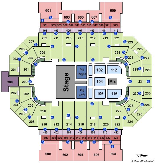 Fort Wayne Coliseum Seating Chart