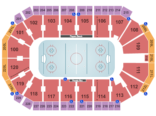 Seatmap for credit union of texas event center