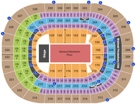 Yum Center Concert Seating Chart