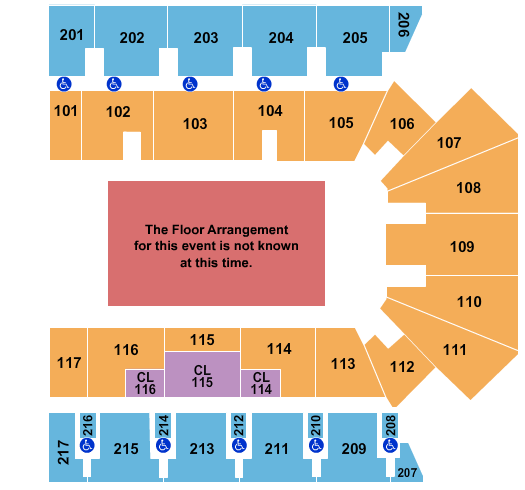 Seatmap for selena auditorium