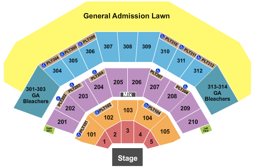 Seatmap for american family insurance amphitheater