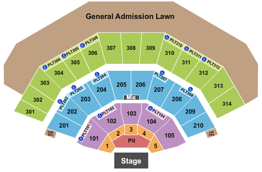 Seatmap for american family insurance amphitheater