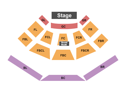 Seatmap for arbogast performing arts center