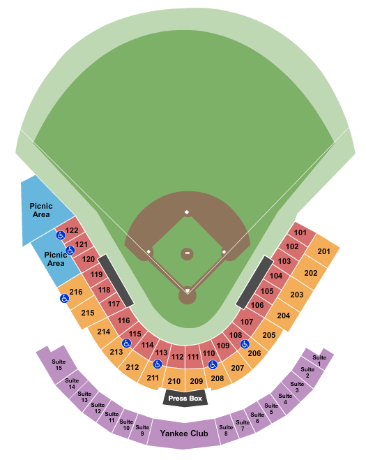 Baysox Stadium Seating Chart