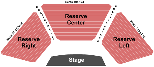 Seatmap for arvada center - main stage theatre