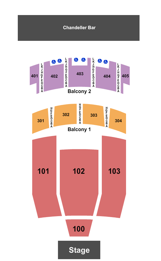 Seatmap for the midland theatre - mo