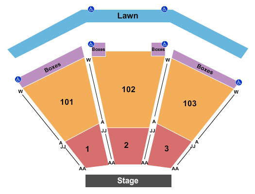 Seatmap for ascend amphitheater
