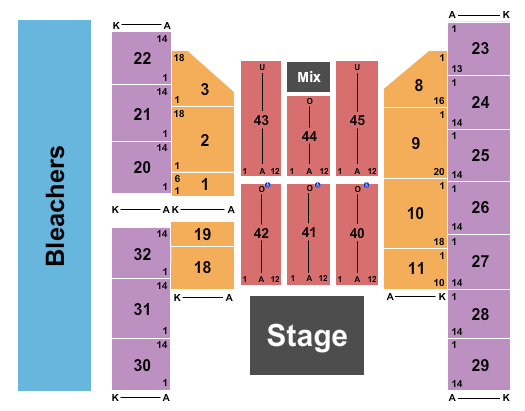 Seatmap for augusta civic center - me
