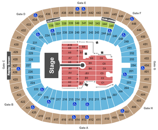 Gillette Seating Chart Coldplay