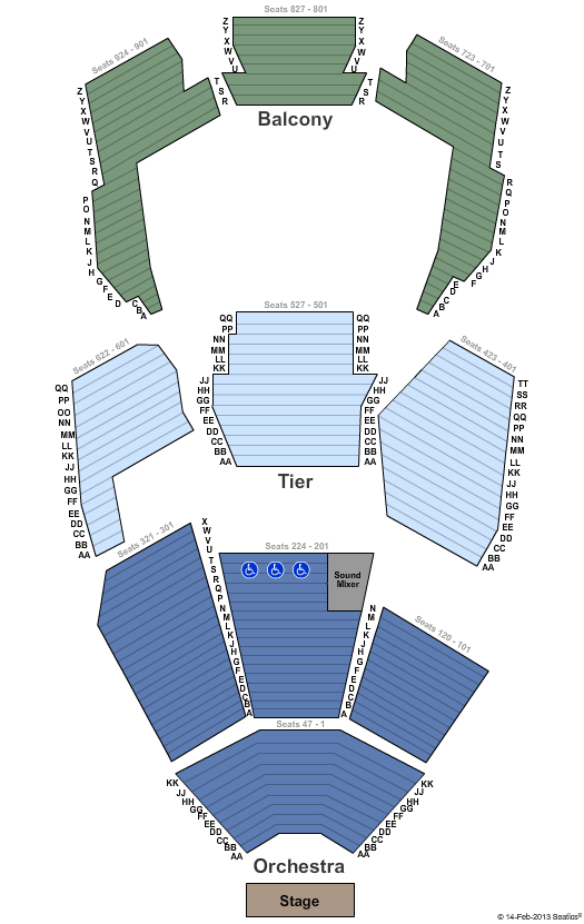 Bjcc Concert Hall Seating Chart Rows Elcho Table