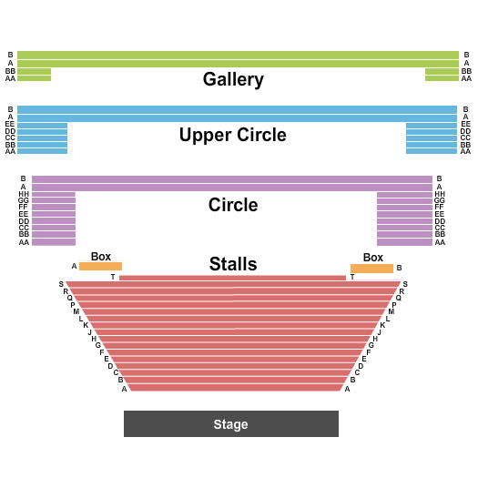 Seating Chart for The Seagull, Good Night, Oscar, Fiddler On The Roof