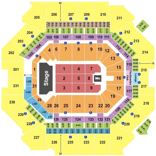 Seating Chart for Alejandro Fernandez, Zhou Shen, Bow Wow, Rick Ross, Omarion, The Millennium Tour