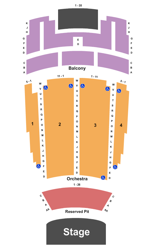 Seatmap for barrymore theatre - madison
