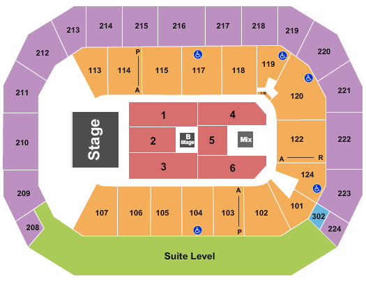 Seatmap for baxter arena