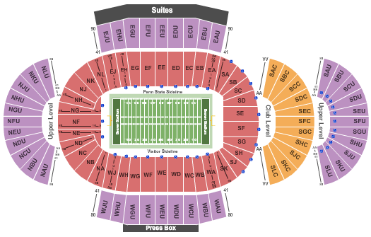 Lions Stadium Seating Chart