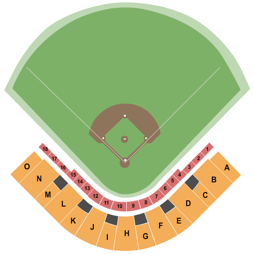 Seatmap for beiden field at bob bennett stadium
