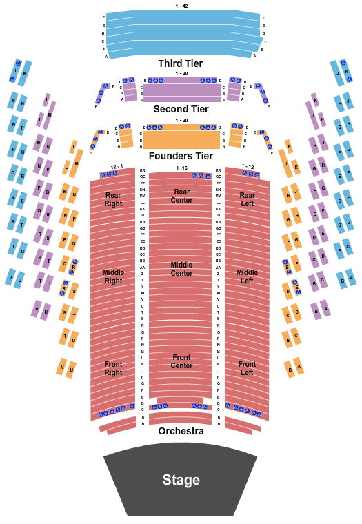 Benaroya Hall - S. Mark Taper Foundation Auditorium seating-chart
