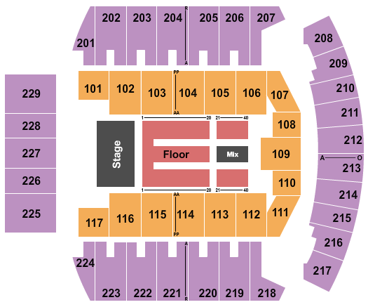 Bismarck Event Center seating-chart