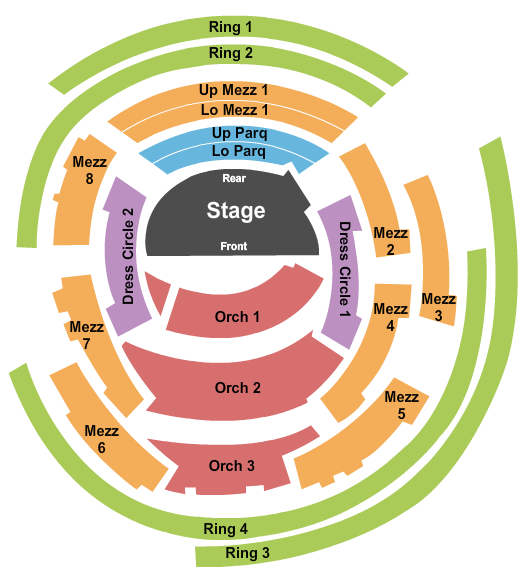 Seatmap for boettcher concert hall