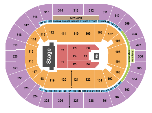 BOK Center seating-chart