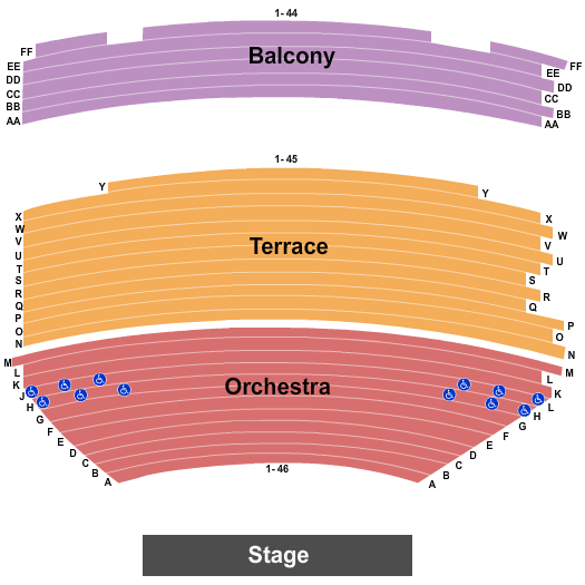 Seatmap for bologna performing arts center - delta state university