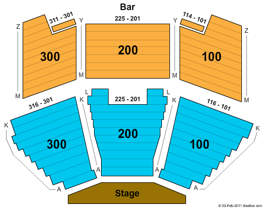 music box seating chart