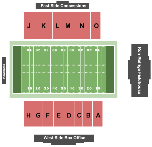 Seatmap for bowers stadium