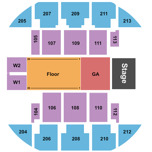 The Red Clay Strays Brick Breeden Fieldhouse seating chart