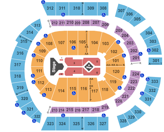 Bridgestone Arena Seating Chart Adele