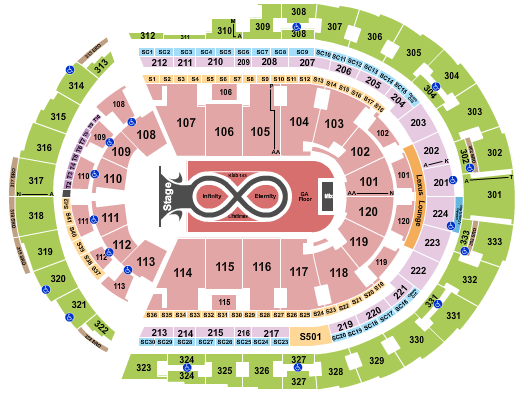 Bridgestone Arena seating-chart