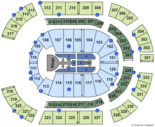 Bridgestone Arena Seating Chart View