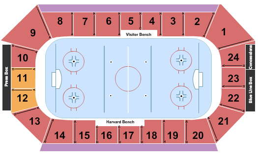 Image of Harvard Crimson Hockey vs. Quinnipiac Bobcats~ Harvard Crimson Hockey ~ Boston ~ Bright-Landry Hockey Center ~ 02/19/2022 07:00